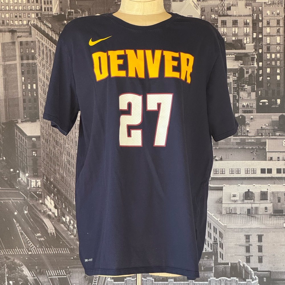 Nike Denver Nuggets Jamal Murray #27 Navy Tee